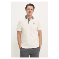 Polo tričko Hackett London béžová barva, HM563381