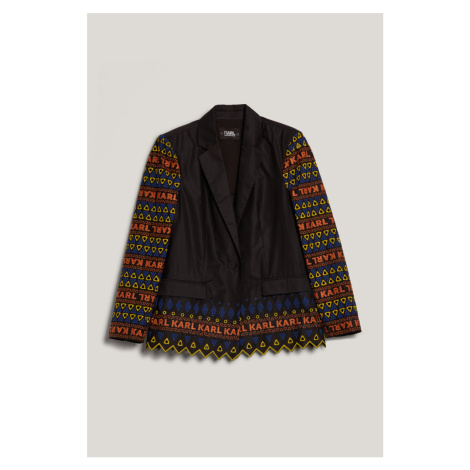 Blejzr karl lagerfeld embroidery blazer black