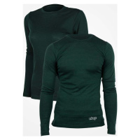 Triko vlněné Merino UHIP, s dlouhým rukávem, unisex, grove green