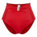 Trendyol High Waist Hipster Bikini Bottom with Red Accessories
