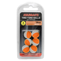 Starbaits Pěnová Nástraha Two Tones Balls 14mm 6ks - oranžová/bílá