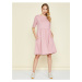 Světle růžové dámské basic šaty s kapsami ZOOT.lab Monika 2