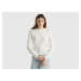 Benetton, Creamy White Knitted Sweater
