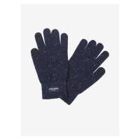 Tmavě modré pánské žíhané rukavice Jack & Jones Cliff