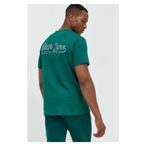 Bavlněné tričko Sixth June zelená barva, s aplikací