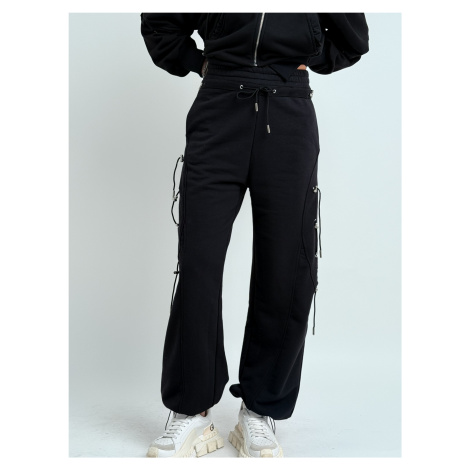 Černé teplákové kalhoty NAIDA 601