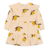 Dětské bavlněné šaty Konges Sløjd žlutá barva, mini