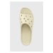 Pantofle Crocs Classic Platform Slide dámské, béžová barva, na platformě, 208388