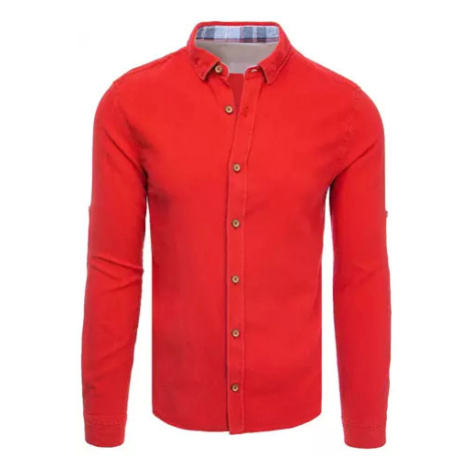 Červená pánská košile Dstreet DX2266