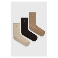 Ponožky Lauren Ralph Lauren dámské, béžová barva