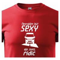 Pánské tričko s potiskem pro řidiče dodávky - Jsem sexy řidič