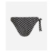 Plavky karl lagerfeld monogram tie rio bottom kl monogram black/white