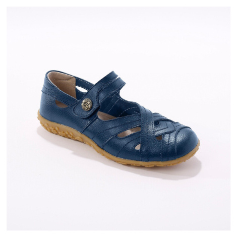 Vycházková obuv z pružné kůže, námořnicky modré Blancheporte