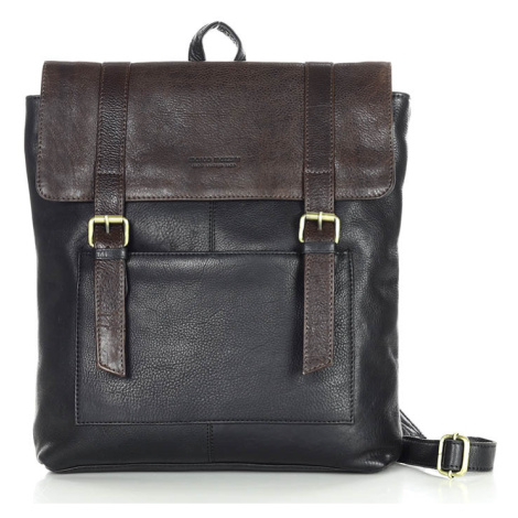 Kožený batoh Marco Mazzini VS91 tmavě hnědý / černý Marco Mazzini handmade