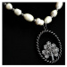 Dámský náhrdelník z chirurgické oceli a perliček Strom života kulatý, stříbrný