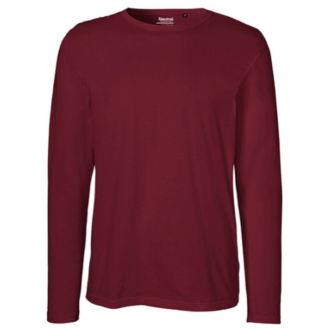 Neutral Pánské tričko s dlouhým rukávem NE61050 Bordeaux