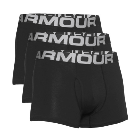 UNDER ARMOUR-UA Charged Cotton 3in 3 Pack-BLK 001 Černá