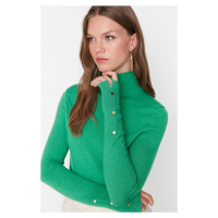 Trendyol Emerald Crop Premium příze / Speciální příze Základní pletený svetr