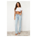 Trendyol Light Blue High Waist Flare Jeans