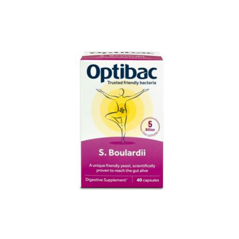 Optibac Saccharomyces Boulardii (Probiotika při průjmu) 40 kapslí