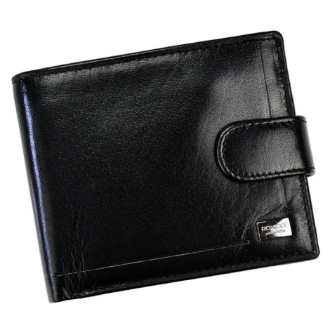 Pánská kožená peněženka Rovicky CPR-022-BAR RFID černá