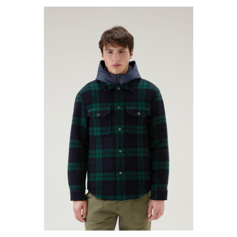 Bunda woolrich detachable hood down overshirt černá