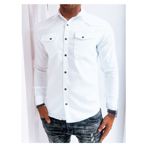 Bílá džínová košile BASIC