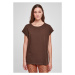 Ladies Extended Shoulder Tee - brown