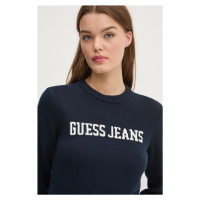 Bavlněný svetr Guess Jeans tmavomodrá barva, W4BR10 Z3HM1