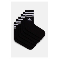 Ponožky adidas Originals Adicolor 6-pack černá barva, JE1829