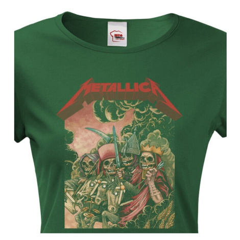 Dámské tričko s potiskem metalové kapely Metallica - parádní tričko s kvalitním potiskem BezvaTriko