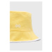 Oboustranná bavlněná dětská čepice United Colors of Benetton žlutá barva