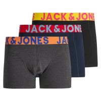 Jack&Jones 3 PACK - pánské boxerky JACCRAZY 12151349 Black