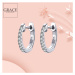 GRACE Silver Jewellery Stříbrné náušnice kruhy se zirkony Sabrina, stříbro 925/1000 E-SCE498/24 