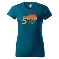 DOBRÝ TRIKO Dámské tričko s potiskem 50 let myslivost Barva: Petrolejová