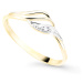 Cutie Jewellery Půvabný zlatý prsten se zirkony Z8023–10-X-1 50 mm