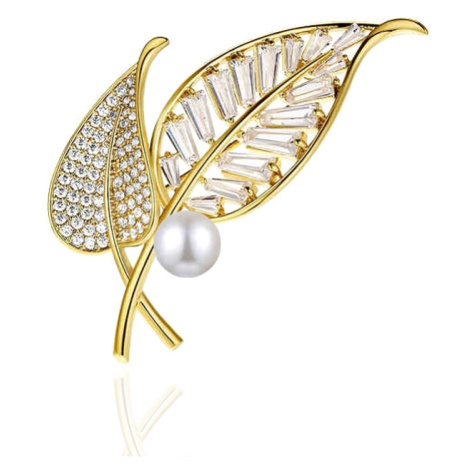 Éternelle Brož Swarovski Elements Fortuinata B7020-XH00076 Zlatá