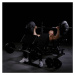 Gorilla Sports Posilovací lavice, černá + činkový set 100 kg