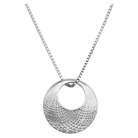 Hot Diamonds Krásný stříbrný náhrdelník s diamantem Quest DP833 (řetízek, přívěsek)