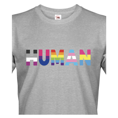 Pánské tričko s potiskem Human - LGBT pánské tričko BezvaTriko