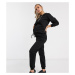 ASOS DESIGN Maternity tracksuit slim sweat / jogger in black