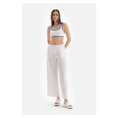 Dagi White Linen Pants