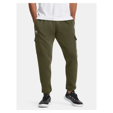 Sportovní kalhoty Under Armour UA Essential Flc Cargo Pant-GRN