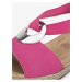 Tmavě růžové dámské sandálky v semišové úpravě Rieker