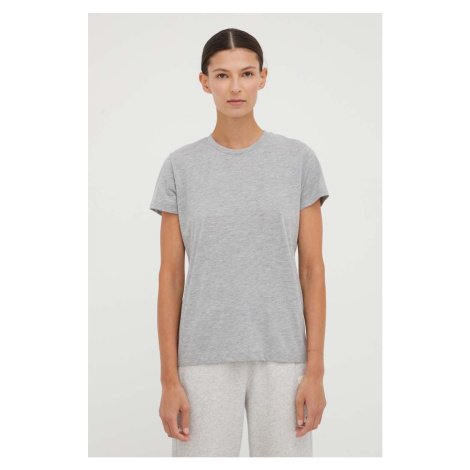 Bavlněné tričko Samsoe Samsoe SOLLY šedá barva, F00012050