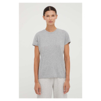 Bavlněné tričko Samsoe Samsoe SOLLY šedá barva, F00012050