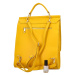 Módní dámský kožený batoh/kabelka Citin, žlutá