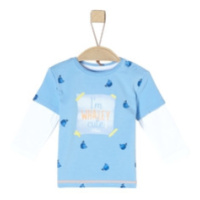 s. Oliver tričko I´m whaley cute s dlouhým rukávem světle modré
