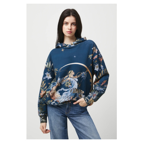 Mikina Medicine dámská, tmavomodrá barva, s kapucí