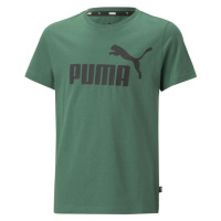 Puma ESSENTIALS LOGO TEE Chlapecké triko, tmavě zelená, velikost